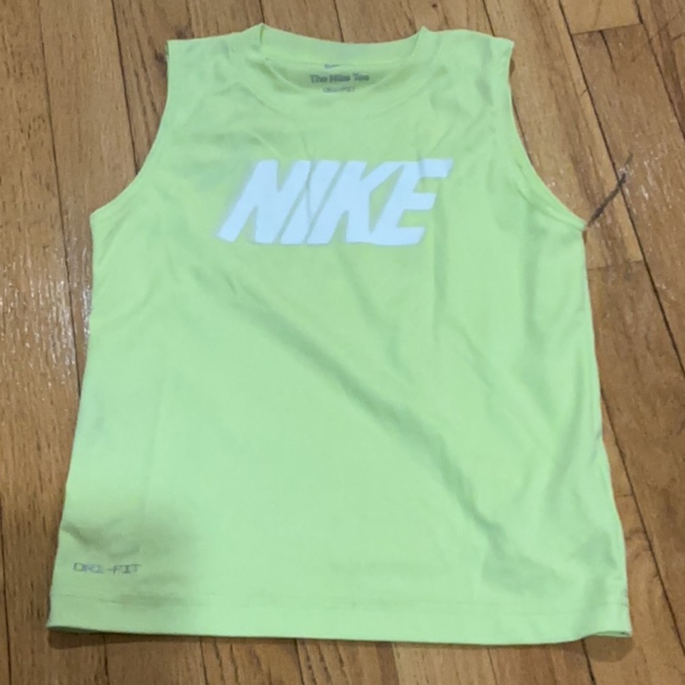 Nike Kids Neon Yellow Tank Top Size 6